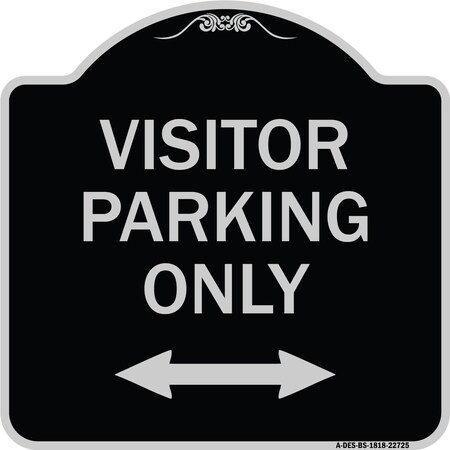 Signmission Visitor Parking Visitor Parking Heavy-Gauge Aluminum Architectural Sign, 18" x 18", BS-1818-22725 A-DES-BS-1818-22725
